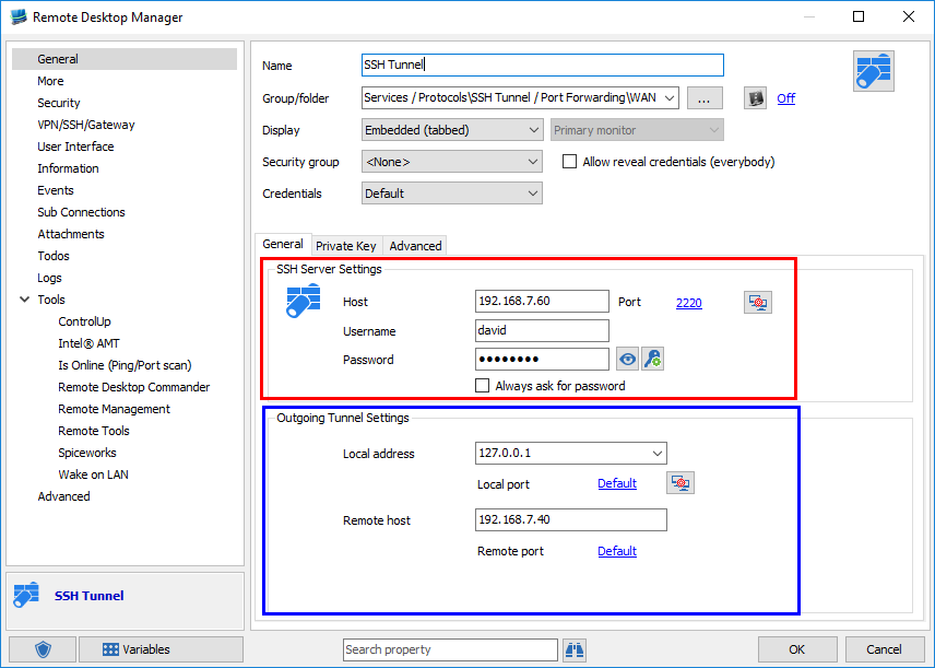 !!Configure ssh tunnel remote desktop manager rdm devolutions