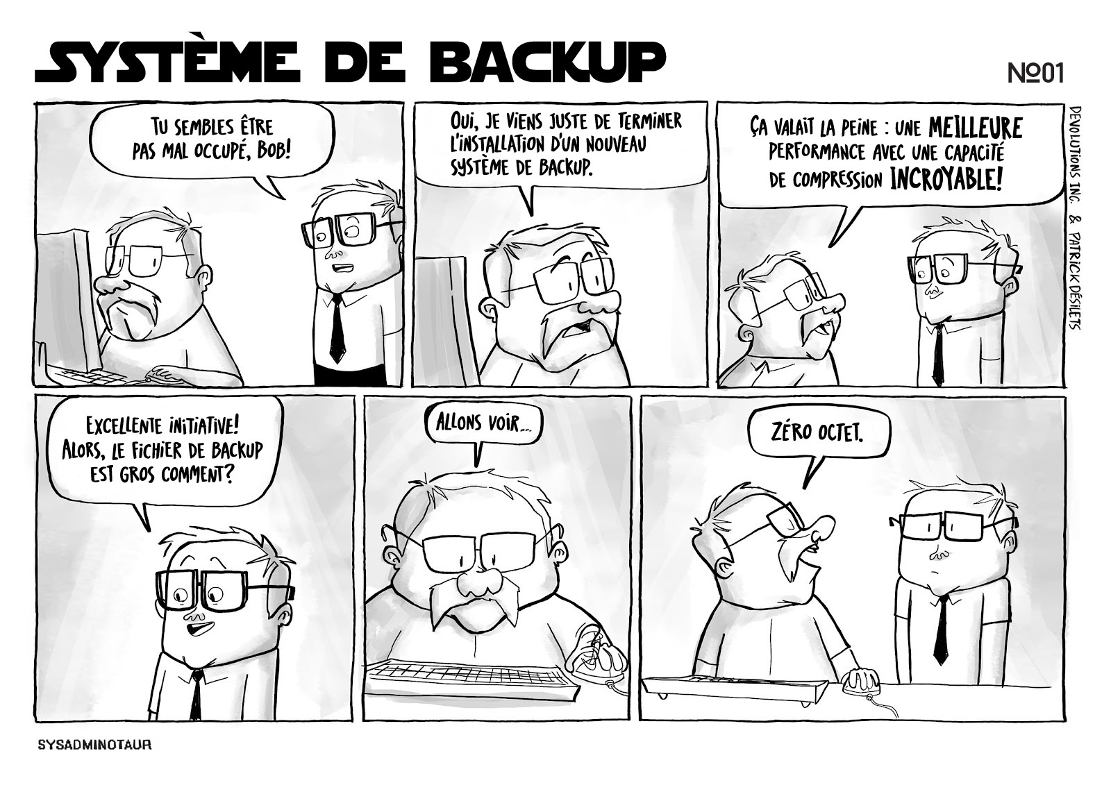 !!Sysadminotaur - 1 - Système de Backup dix pratiques pour le bonheur au travail