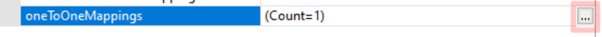 Image 11 - Button to open the oneToOneMappings configuration