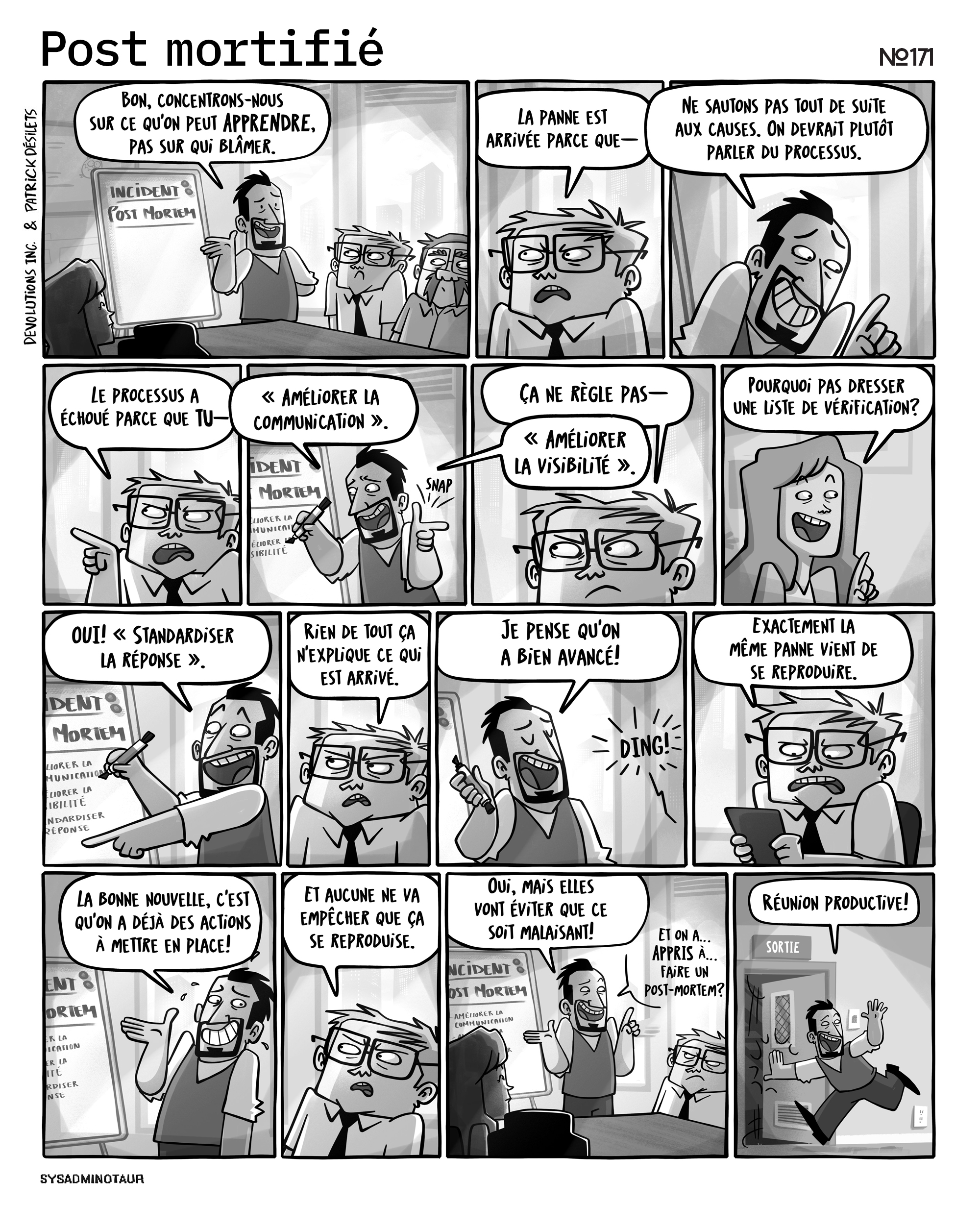 Sysadminotaur #171 : Post mortifié