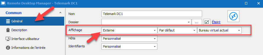 !!Étendre l’affichage sur plusieurs écrans dans remote desktop manager devolutions affichage externe