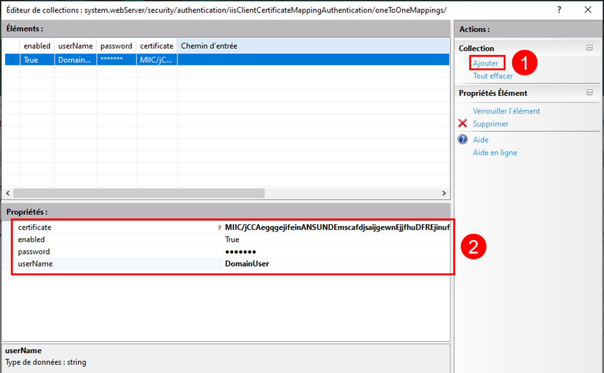 Image 12 – Configurer un utilisateur
