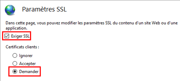 Image 5 – Paramètres SSL