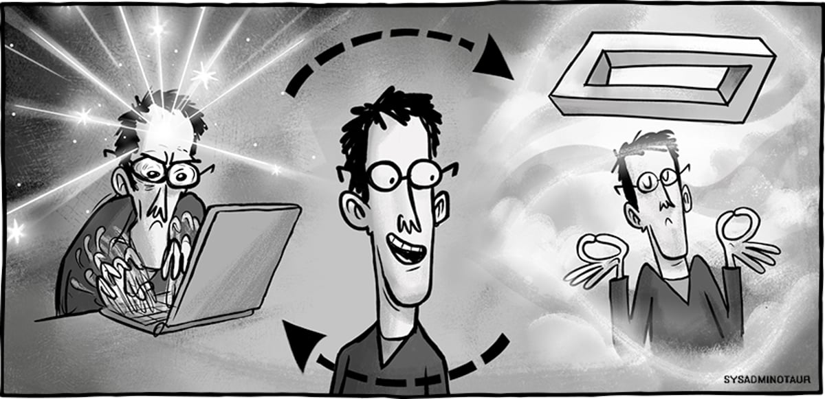 sysadminotaur 076 ocd vacation