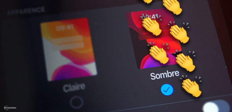 Août 2022 sondage résultats mode sombre vs mode lumière devolutions blogue