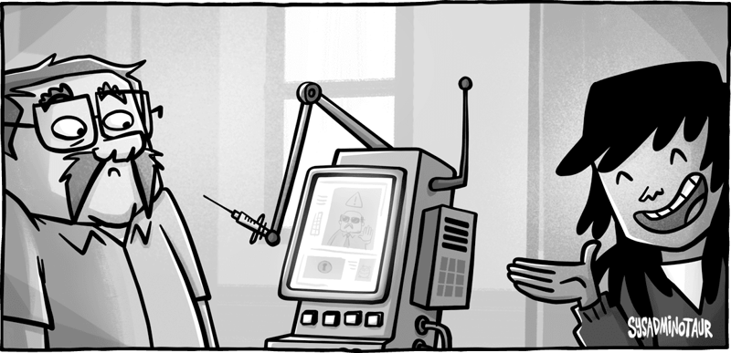 Sysadminotaur 159 security comics devolutions blog