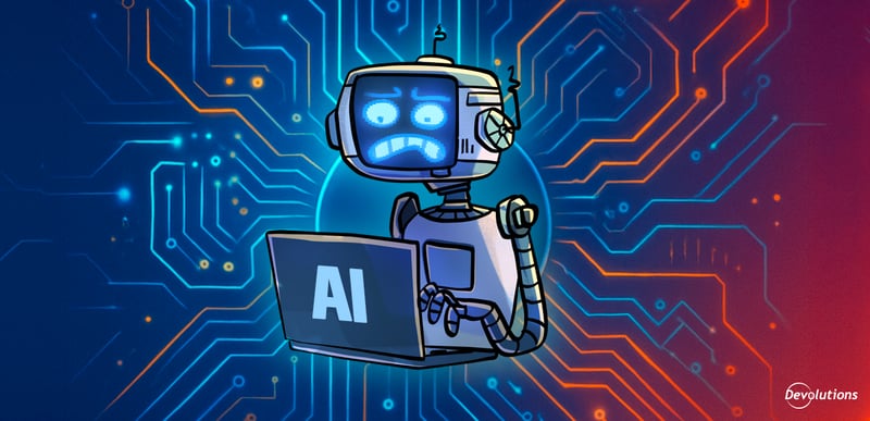 Abstract AI circuitry and shield motif for identity-first cybersecurity defense.