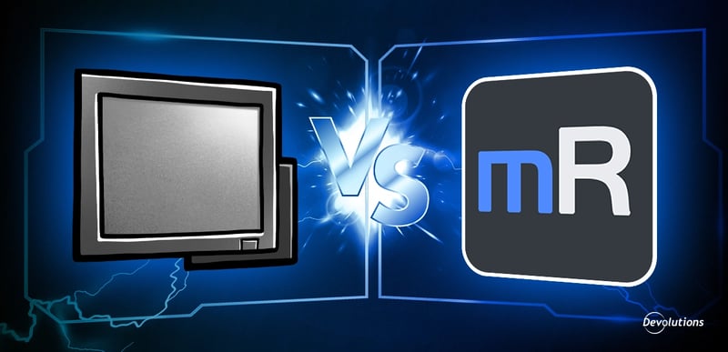 Side-by-side comparison of mRemoteNG and Devolutions Remote Desktop Manager.