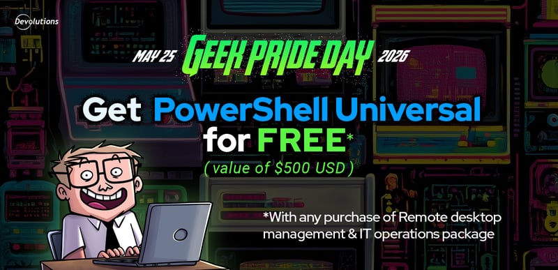 Thumbnail for Geek Pride Day deal: Free PowerShell Universal license