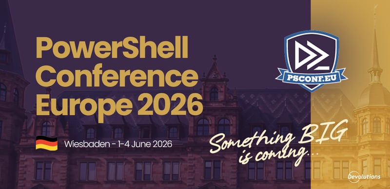 Thumbnail for Devolutions at PSConf EU 2026: Unveiling AI in PowerShell Universal in Wiesbaden