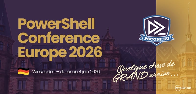 Thumbnail for Devolutions à PSConf EU 2026 : dévoilement de l'IA dans PowerShell Universal à Wiesbaden