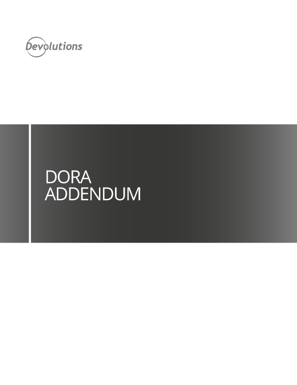 DORA addendum