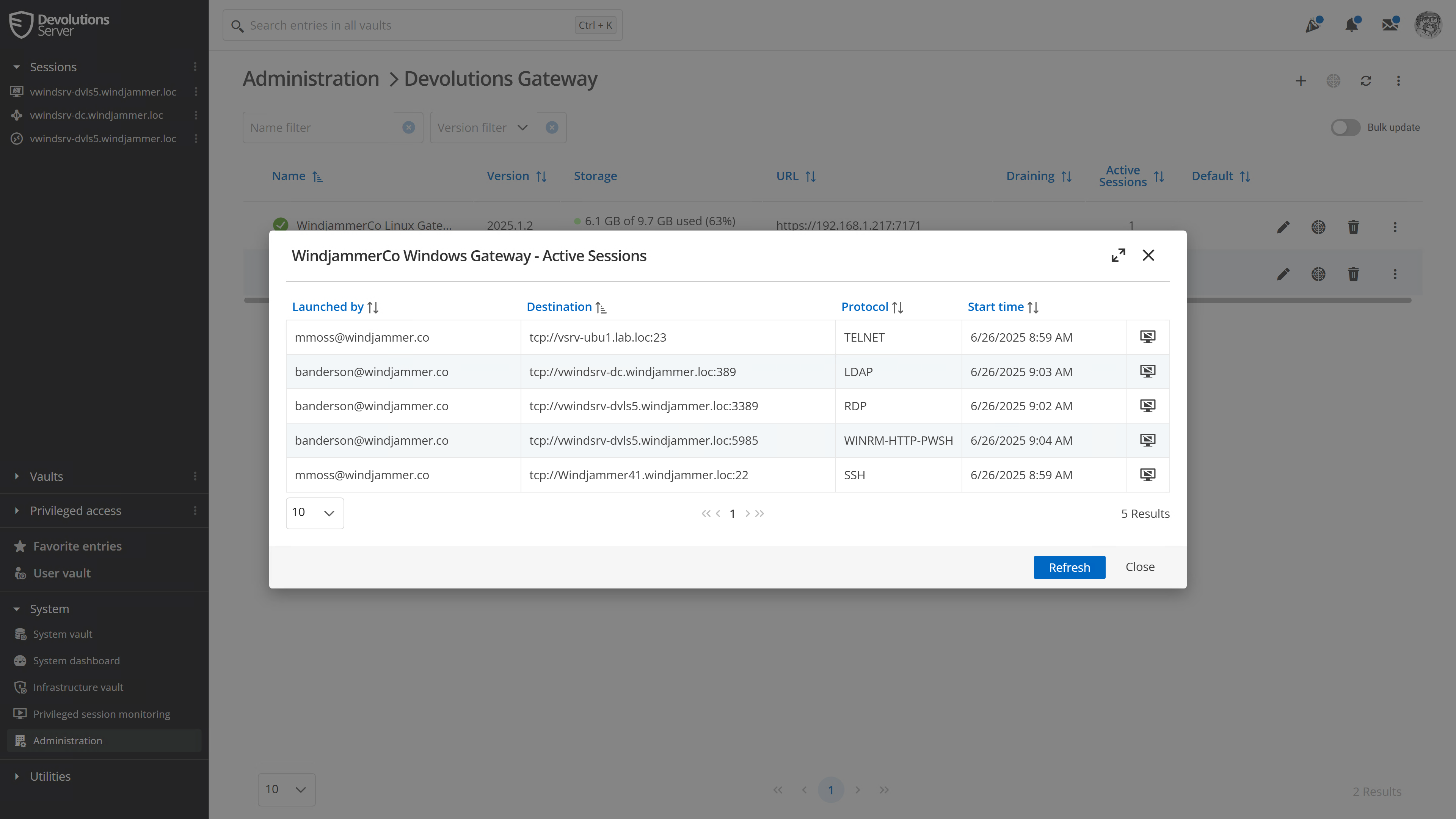 Remote access management