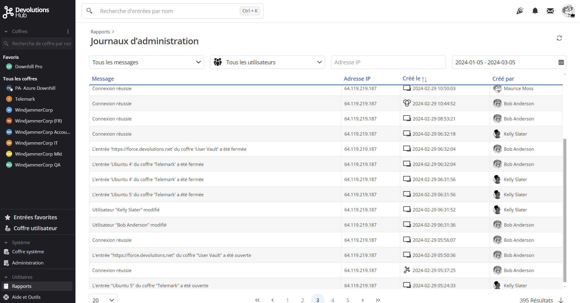 Rapports administratifs