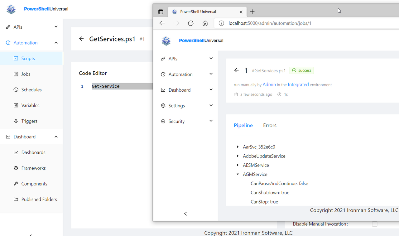Screenshot PSU