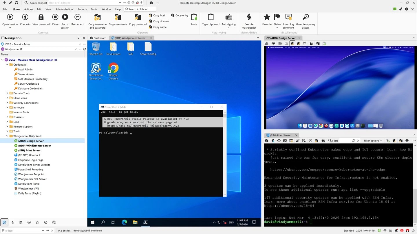 Work with multiple connections at the same time