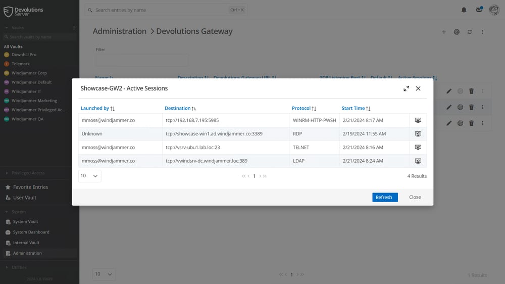 Devolutions Gateway Screenshot