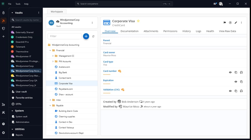 Devolutions Password Manager interface centralizing Devolutions Hub and Devolutions Server vaults.