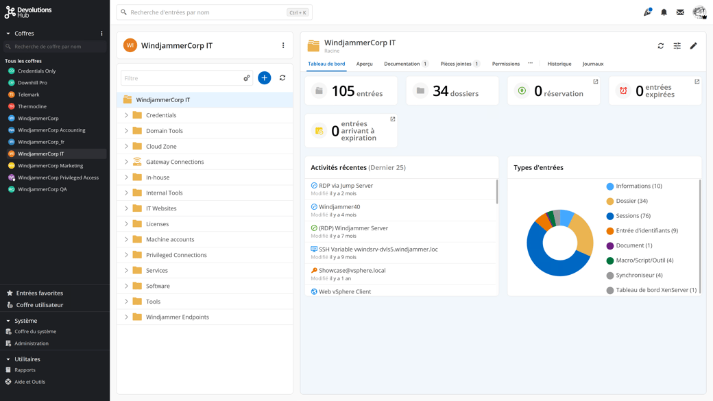 Capture d’écran Devolutions Hub