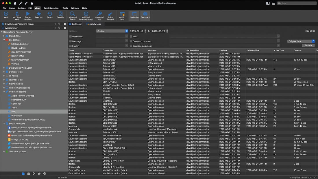Audit Activity with Customizable Reports and Logs