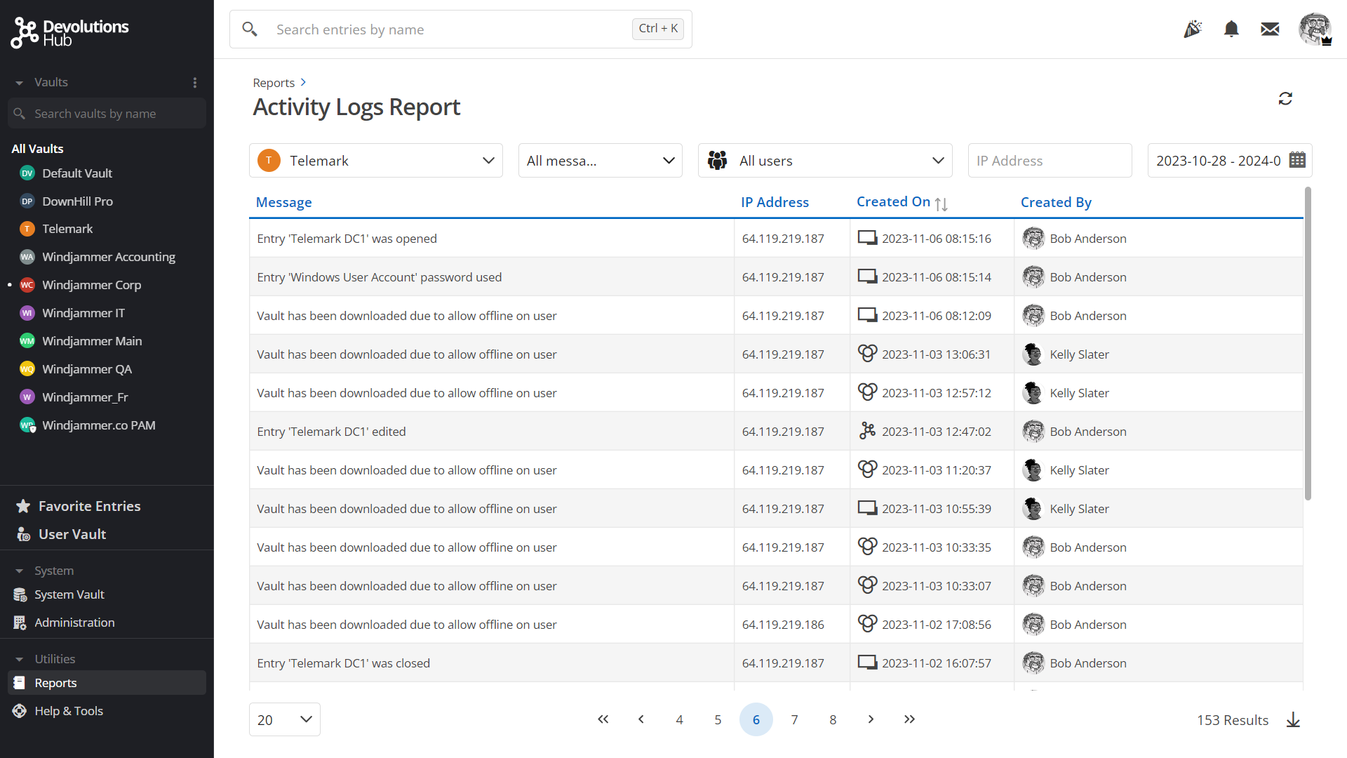Run powerful reports and logs