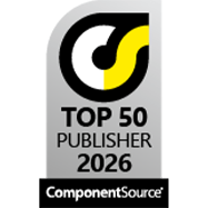 ComponentSource Top 50 Publisher 2026 award badge for Devolutions software excellence.