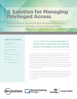 A solution for managing privileged access