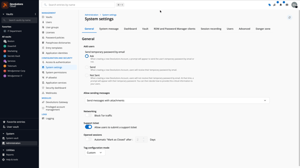 Intuitive admin view and tools