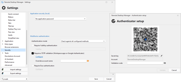 Two-factor authentication