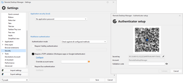 Two-factor authentication