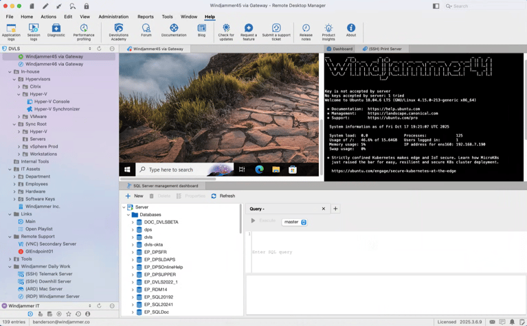 Work with multiple connections at the same time