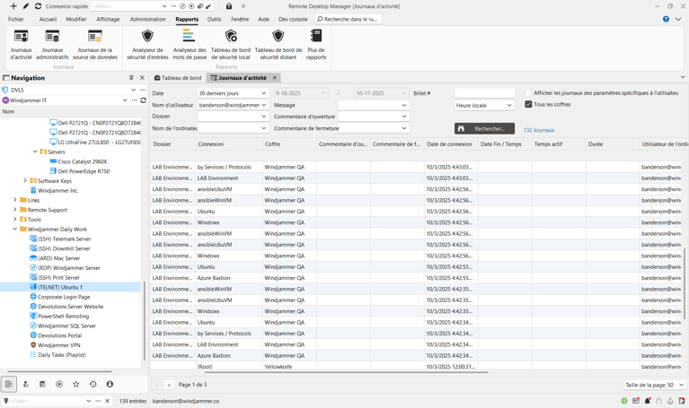 Auditez toutes les activités avec des rapports et journaux personnalisés