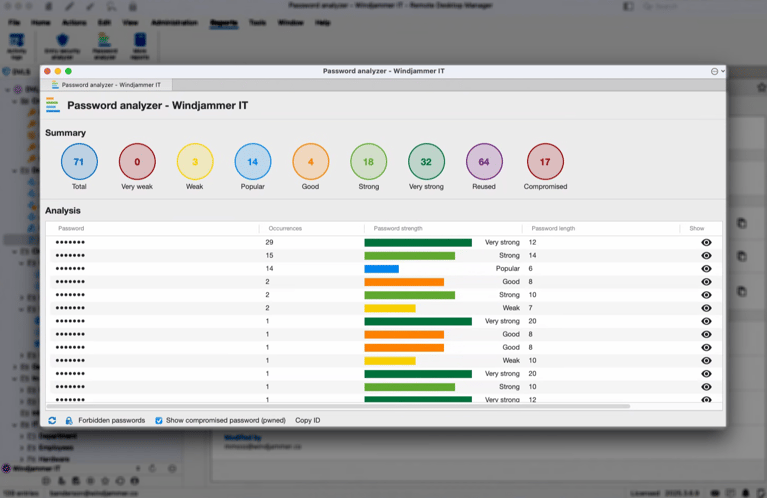 Analyze passwords and enforce policies