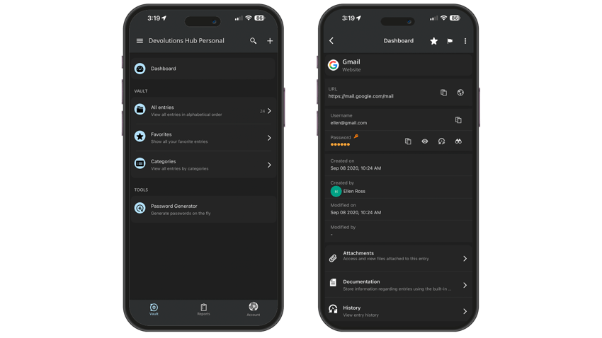 Manage personal passwords and sensitive data from your iPhone or iPad
