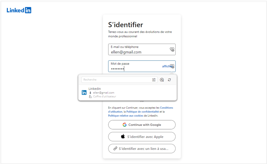 Connectez-vous automatiquement à tous vos sites Web préférés en injectant sécuritairement les mots de passe à partir de votre coffre personnel