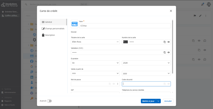 Modifiez facilement toutes vos entrées
