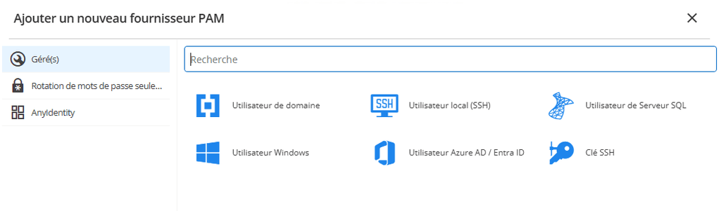 Ajout d’un nouveau fournisseur PAM de clé SSH