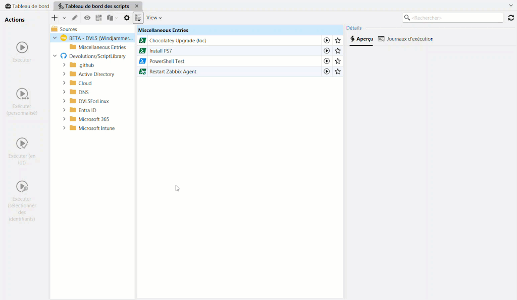 Ajout de bibliothèques GitHub externes pour le tableau de bord Script