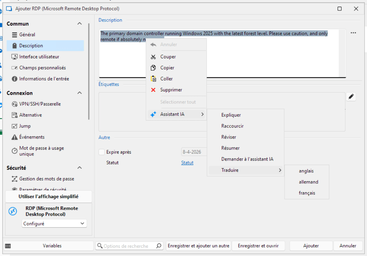 Assistance pour les traductions et relecture