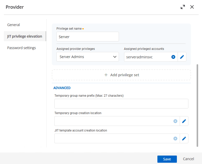 Configuring just-in-time pam account creation