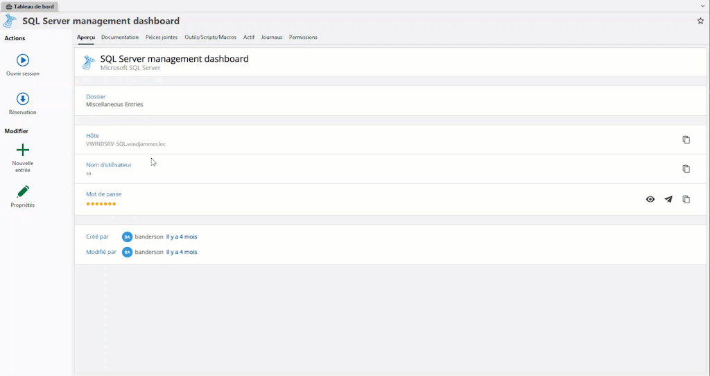 Console de gestion SQL Server