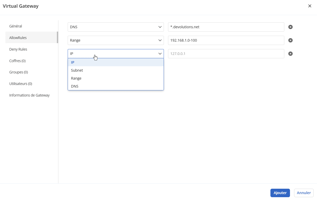 Création d’une nouvelle instance virtuelle de Devolutions Gateway