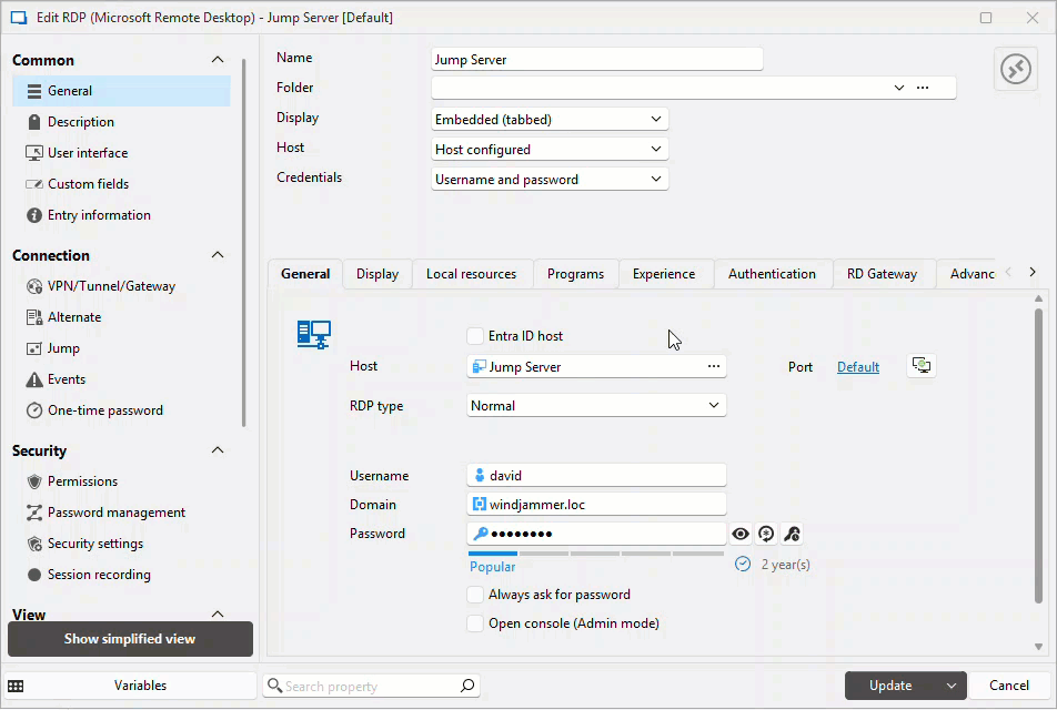 Linked (external vault)