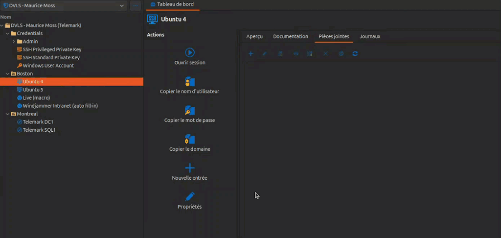 Présenter les types d’entrées disponibles dans RDM pour Linux
