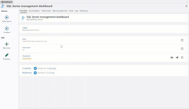 SQL Server management console