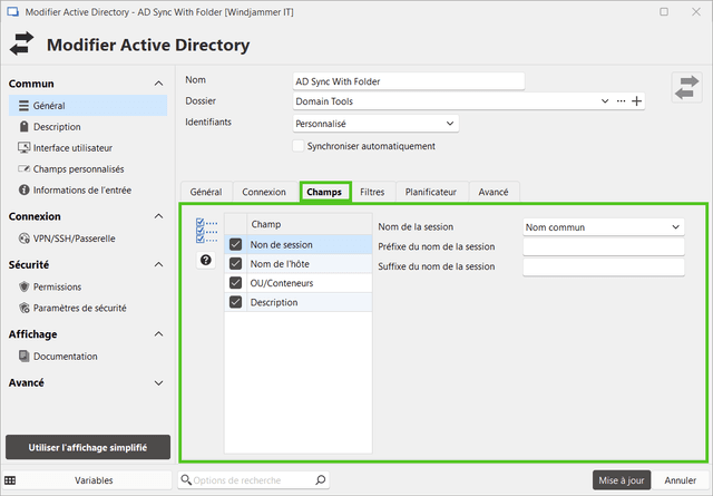 Feldwerte auswählen