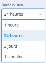 Sélectionnez une durée