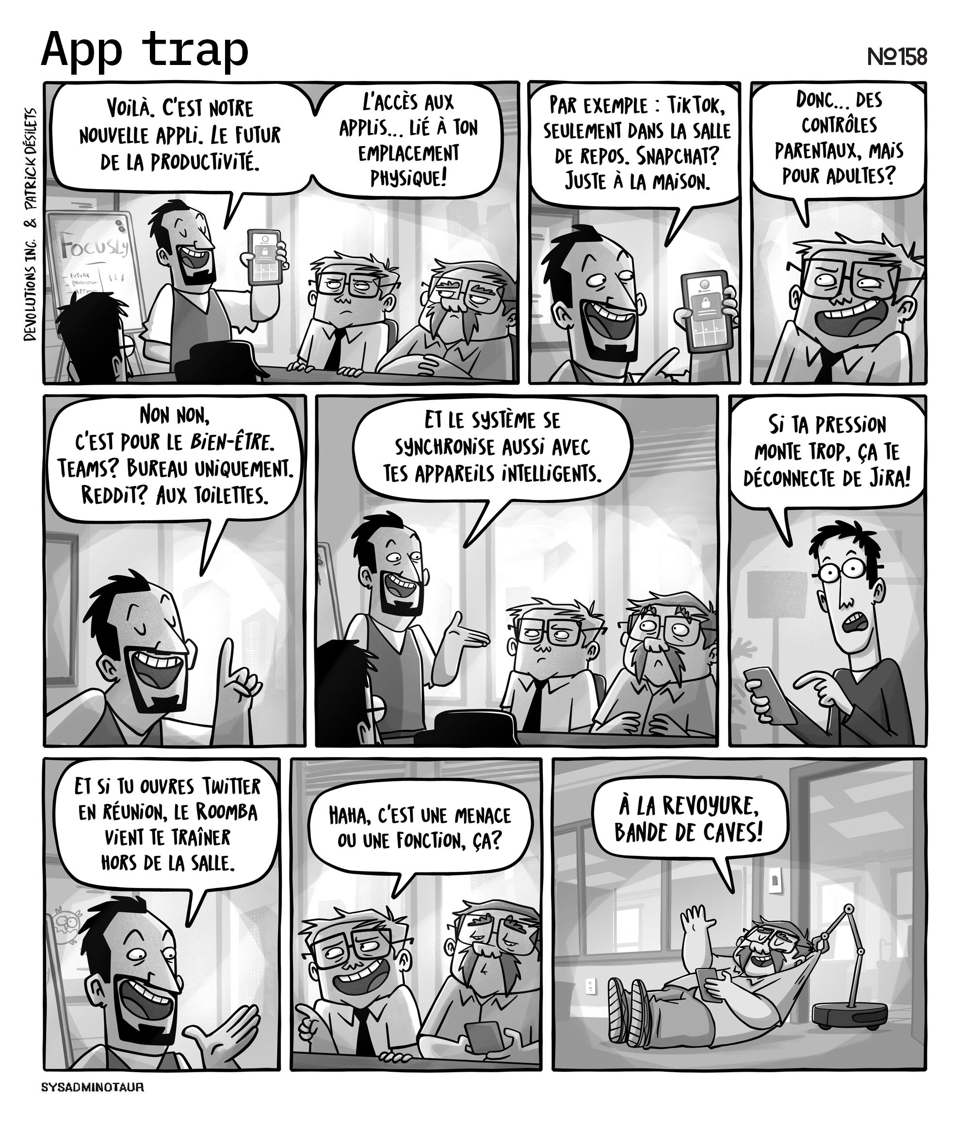 !!Sysadminotaur 158 app trap devolutions blogue