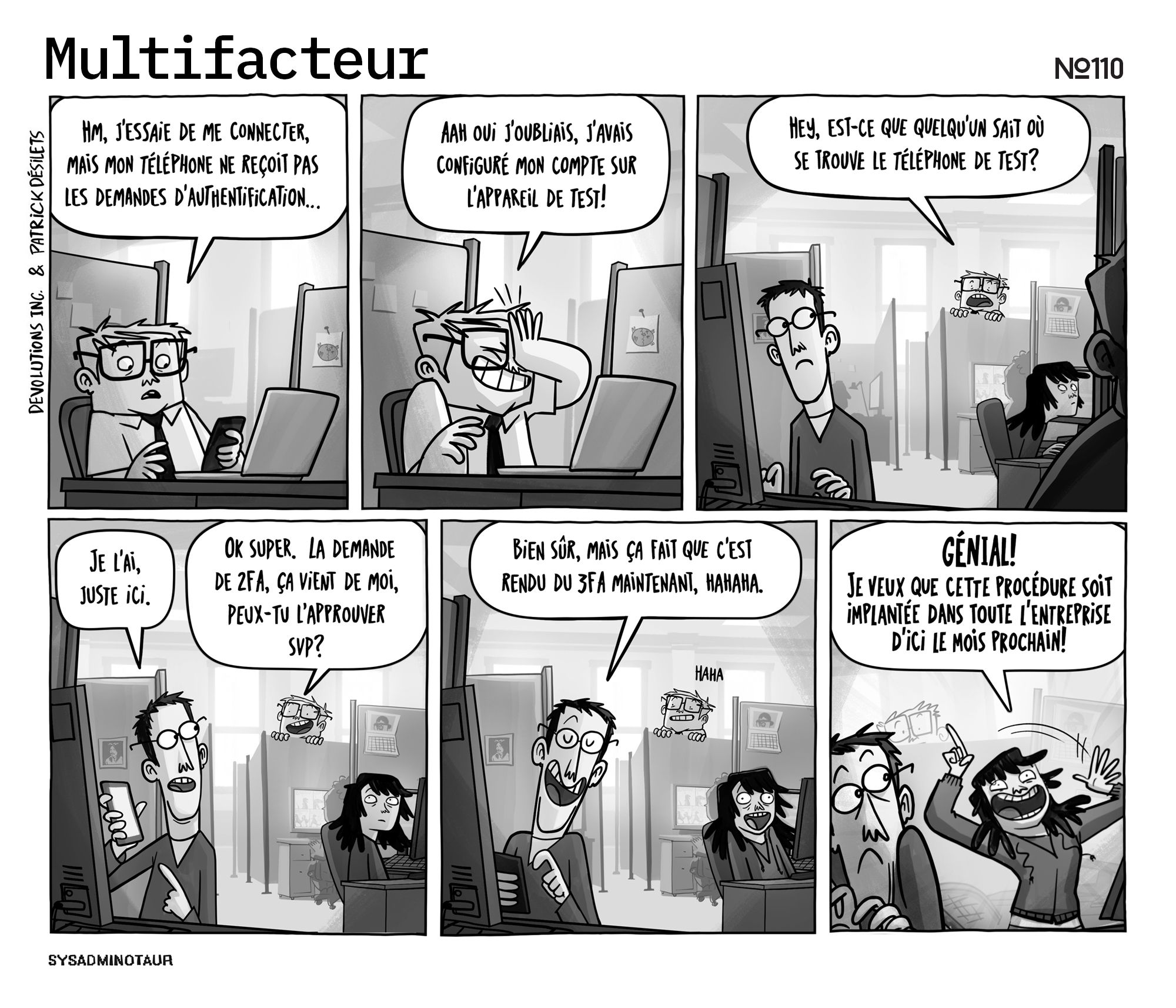 !!Sysadminotaur #110 : Multifacteur