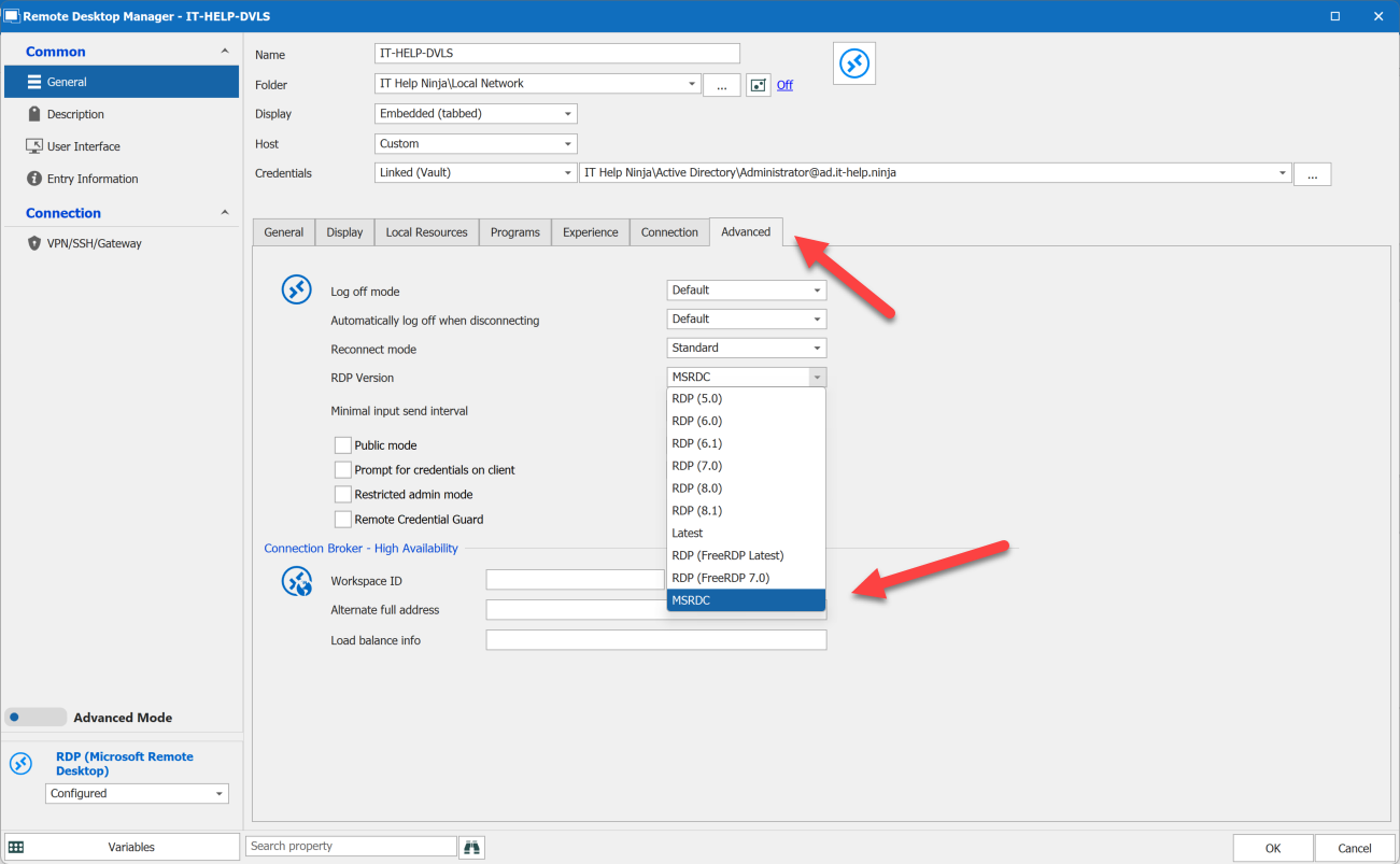 !!Msrdc now supported remote desktop manager devolutions rdp engine